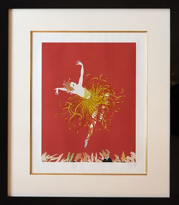 Erte шелкография &laquo;Аплодисменты&raquo;, США, 1980-e гг. 100 х 88 см 
Под изображением авторские 
