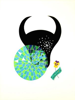 Ert&eacute; [Эрте (Тыртов Р.П.) (1892-1990)]. &laquo;Телец&raquo; из серии &laquo;Знаки зодиака&raquo;. США, 1980-е гг. 