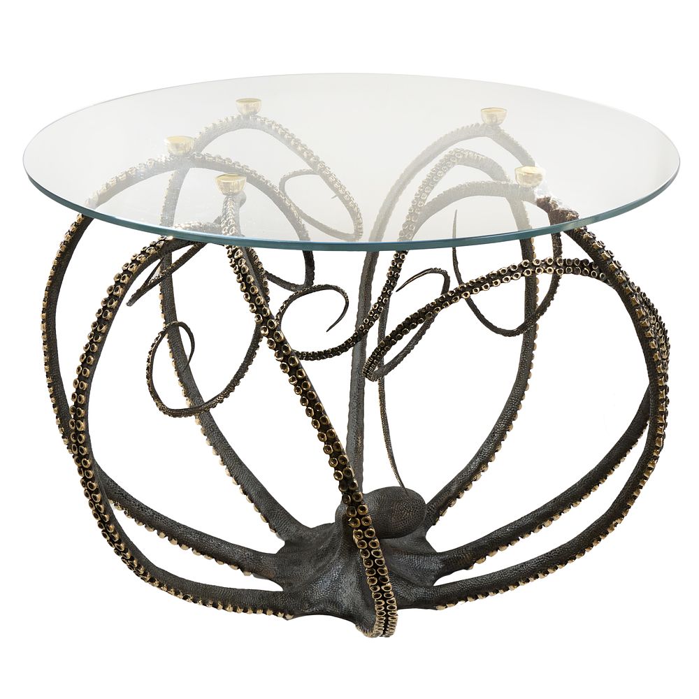 Осьминог-декоративный интерьерный столик, бронза. Осьминог-декоративный интерьерный столик - это 