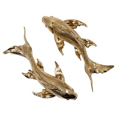 ЗОЛОТЫЕ КАРПЫ КОИ, ПАРА, БРОНЗОВАЯ СКУЛЬПТУРА
. В Японии карп - это мужской символ. Когда в 