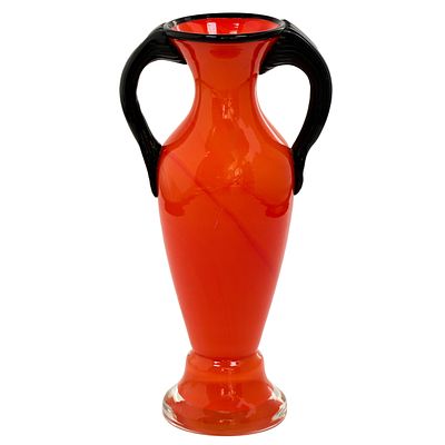 Ваза оранжевая Фабрика Йоханна Лётца в Клостермюле, 1930-е гг. Стекольная фабрика &laquo;Йоханна 