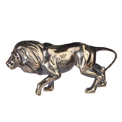 БРОНЗОВАЯ СКУЛЬПТУРА &laquo;ЛЕВ&raquo;. Бронза, патинирование, ручная работа 
Размер: 16,5 см