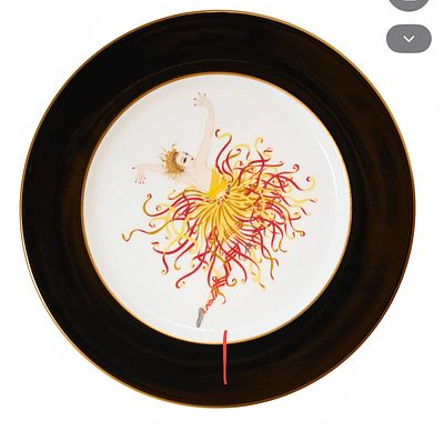 Erte коллекционная тарелка &laquo;Applause&raquo;/&laquo;Аплодисменты&raquo;, Япония, 1980-е гг.T. Д.: 30 см 
фарфор 