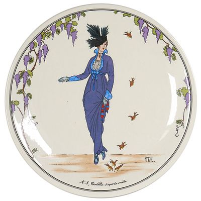Villeroy & Boch коллекционная тарелка в стиле ар деко, Люксембург, 1980-е.
. д.: 25 см 
дизайн 