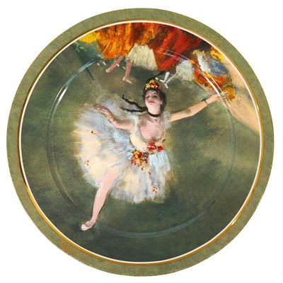 Декоративная тарелка по рисункам Эдгара Дега, Германия, мануфактура Goebel Artis Orbis. Фарфор 