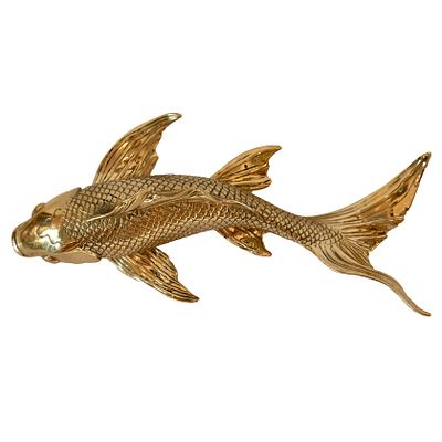 БРОНЗОВАЯ СКУЛЬПТУРА &laquo;ЗОЛОТОЙ КАРП&raquo;. В Японии карп — это мужской символ. Когда в семье рождается 