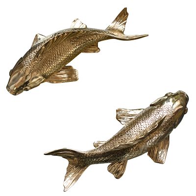 "Золотые карпы" бронзовая скульптура, авторская скульптура Галереи Lea. В Японии карп - это 