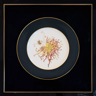 Erte коллекционная тарелка, оформлена в итальянскую багетную раму, &laquo;Applause&raquo;/&laquo;Аплодисменты&raquo; 