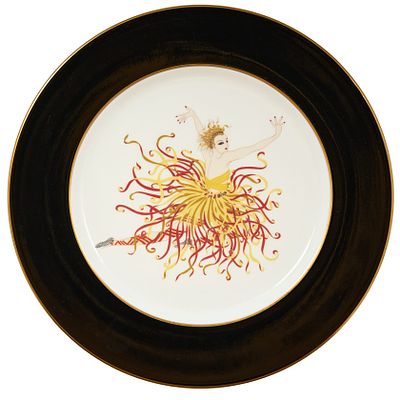 Erte коллекционная тарелка &laquo;Applause&raquo;/&laquo;Аплодисменты&raquo;, Япония, 1980-е гг.T. Д.: 30 см 
фарфор 