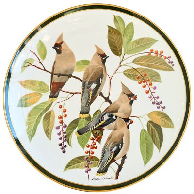 Wedgwood коллекционная тарелка серии &laquo;Певчие птицы мира&raquo;, &laquo;Чешский воскокрыл&raquo;, 1980-е гг. Коллек 