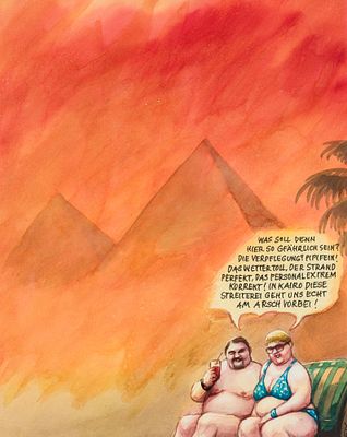 Deix, Manfred (1949-2016). Watercolour on paperSigned lower right, illegible title lower left11 