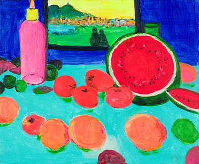 Hammerstiel, Robert (1933-2020). Ink and watercolour on cardboardSigned in the centre left13,6 x 