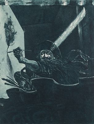 Aigner, Fritz (1930-2005). charcoal on paperSigned and dated lower right17,6 x 23,5 in