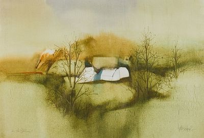 Balluf, Ernst (1921-2008). Colour LithographySigned in the centre at the bottom, dated at the 