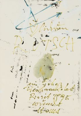 Staudacher, Hans (1923-2021). Mixed media on paperSigned in the centre at the bottom6,1 x 4,3 in