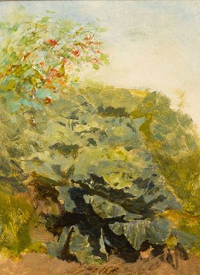 Rumpler Franz (1848 - 1922). Oil on plateEstate stamp verso9,4 x 7 in