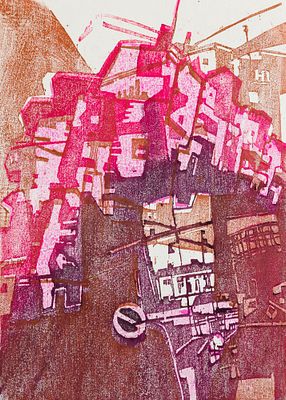 Waber, Linde (*1940). colour woodcutSigned, dated, and marked as a proof print in the lower left 