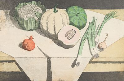 Escher, Hans (1918-1993). Colour etching, partially hand-colouredSigned lower right, numbered 