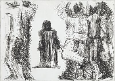 Wotruba, Fritz (1907-1975). Aquatint etching (proof print)Sheet size: 23,4 x 31,1 in / Plate 