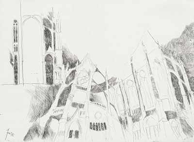 Zens, Herwig (1943-2019). EtchingSigned and dated lower right, marked E.d.A. (&Eacute;preuve d'artiste 