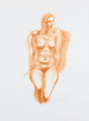 Breker, Arno (1900 - 1991). coloured lithographSigned lower right, numbered lower left: 