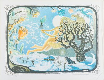 Behrens, Walter (1911-1999). coloured lithographSigned lower right, labelled “Original 