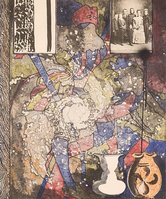Johns, Jasper (*1930). Untitled (American Centre), 1994Color lithograph in 8 colors on 