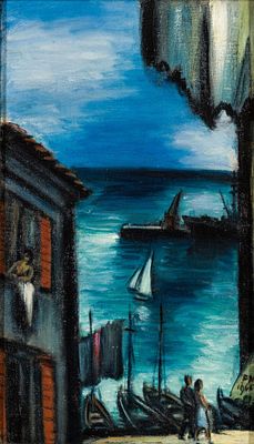 Masereel, Frans (1889-1972). Ville du port, 1961Oil on canvasMonogrammed and dated lower right 