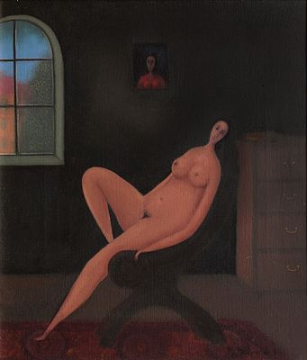 Bahunek, Branko (1935-2005). Meditation 7, (19)93Oil on canvasSigned and dated lower right 