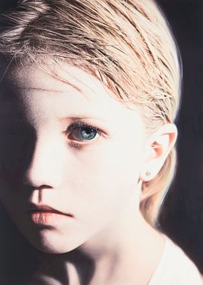 Helnwein, Gottfried (*1948). Head of a Child 14 (Anna)Fine art pigment print on Somerset Velvet 