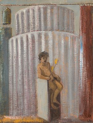 Kaiser, Leander (*1947). Untitled, 2001Oil on canvasMonogrammed lower right, signed and dated on 