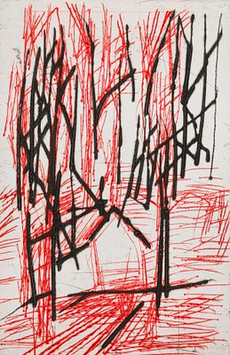 L&uuml;pertz, Markus (*1941). Sans Titre, 1998EtchingSheet size: 12.20 x 9.37 in / Plate size: 7.09 x 