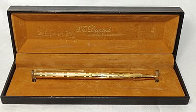 Dupont plated ballpoint pen with original case