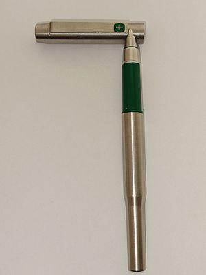 Parker fountain pen on steel