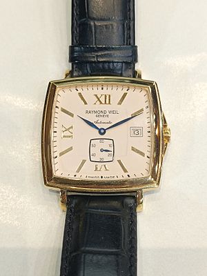 Rel&oacute;gio Raymond Weill autom&aacute;tico em plaqu&ecirc;