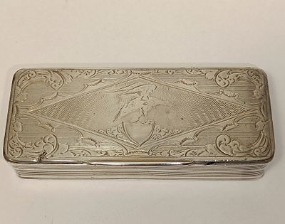 Porto Coroa silver matchbox with eagle motif, 88.8g 
9.1cm wide x 3.9cm long
