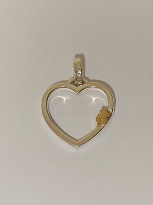 Touss silver heart with bear motif, 2.8g