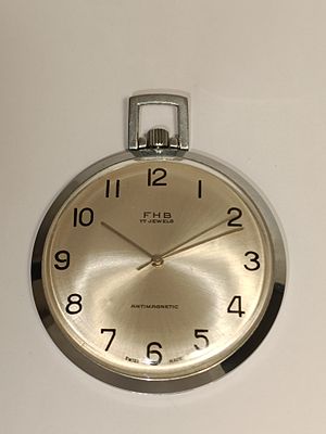 FHB pocket watch in steel
