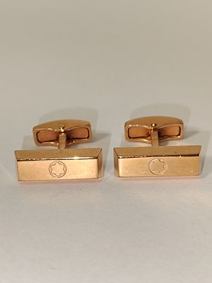 Bot&otilde;es de punho Montblanc cole&ccedil;&atilde;o Heritage rose gold em plaqu&ecirc;