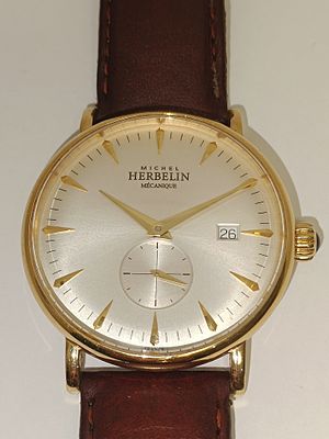 Rel&oacute;gio MICHEL HERBELIN mec&acirc;nico em a&ccedil;o e plaque, edi&ccedil;&atilde;o limitada comemorativa dos 70 anos da 