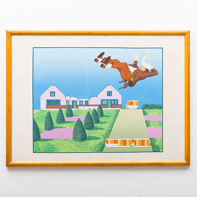 CARLOS CARREIRO (n. 1946) - SERIGRAFIA. "Sem título" Serigrafia colorida sobre papel (12/75) 