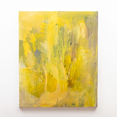 CARLA GON&Ccedil;ALVES (n. 1967). "Olhai os l&iacute;rios do campo"T&eacute;cnica mista sobre tela, assinada e datada 