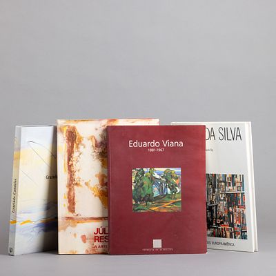 QUATRO LIVROS. "Vieira da Silva" por Claude Roy, "Eduardo Viana", cat&aacute;logo de exposi&ccedil;&atilde;o da 