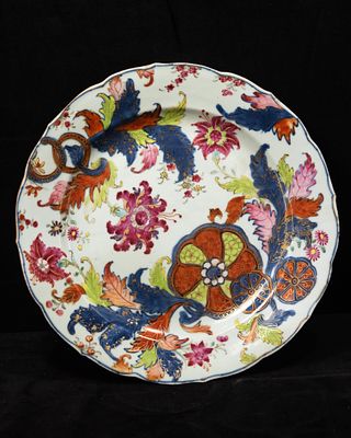 Plate "Tobacco Leaf". Chinese porcelain plate with “Tobacco Leaf” design, Qianlong period (18th 
