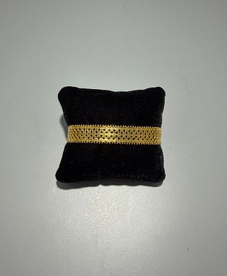 Pulseira de ouro . Pulseira em malha fantasia em ouro 18K. 
Marcado 750/1000. 
Sinais de uso. 