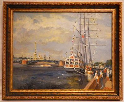 Русанов А.П. "Нева" . Холст, масло. Размер работы - 40 х 50 см. 2009 год. 
Русанов Александр 