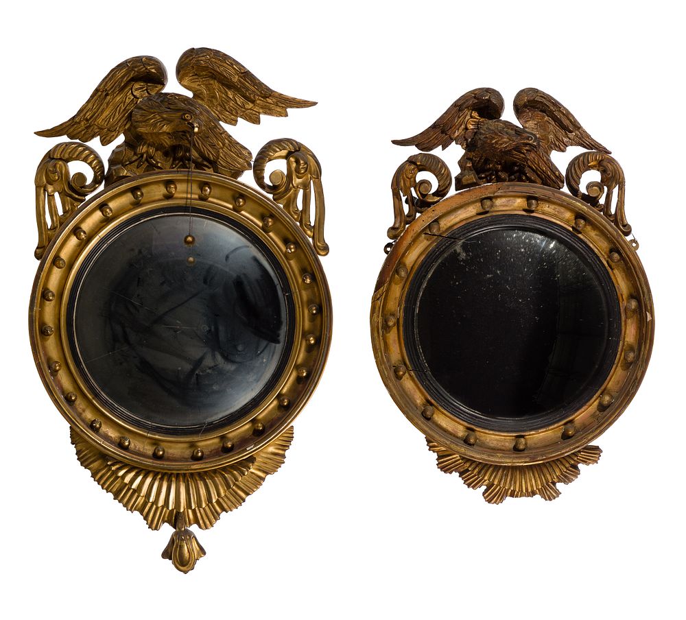 Lot 167: Federal Period Convex Mirrors