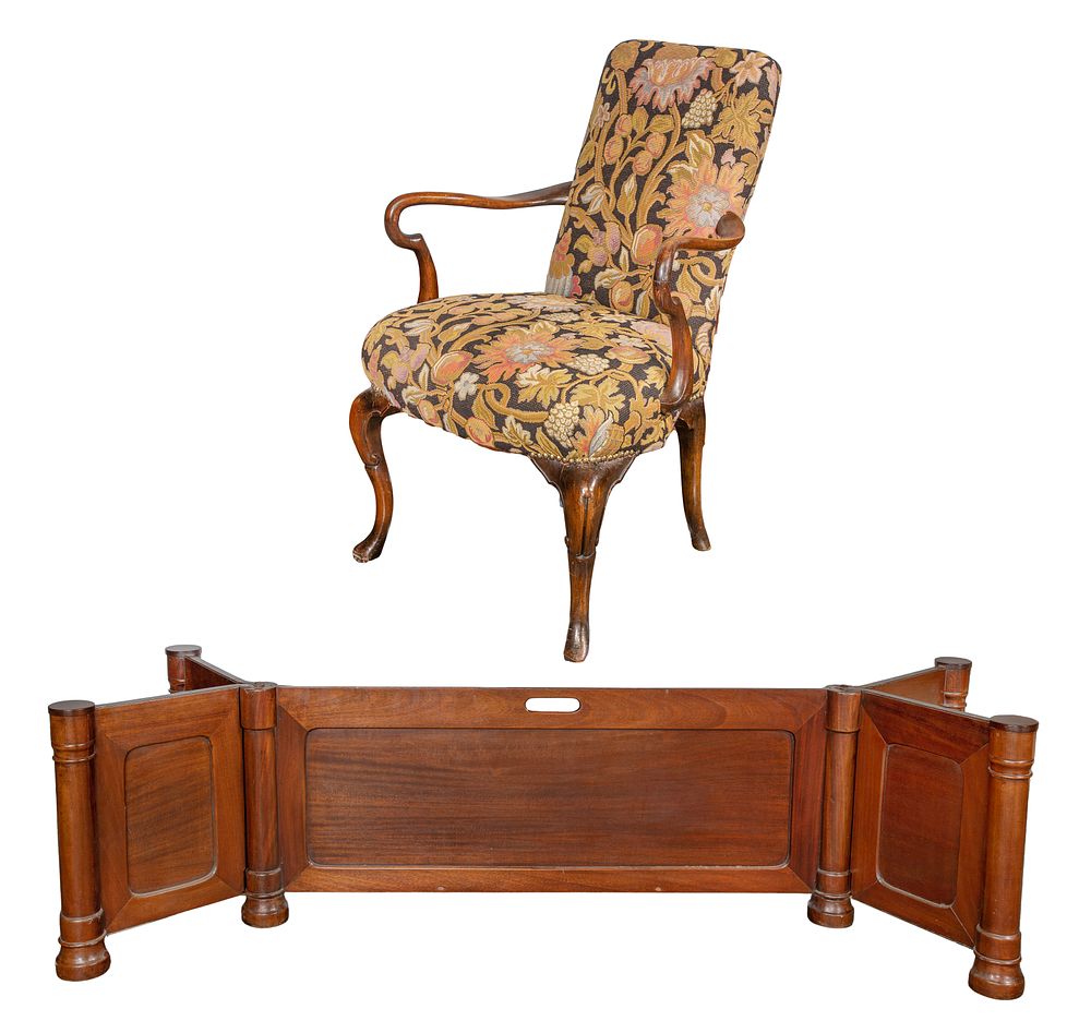 Lot 175: Bier Folding Wood Casket Stand