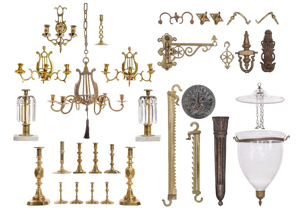 Lot 207: Brass Candleholder Assortment