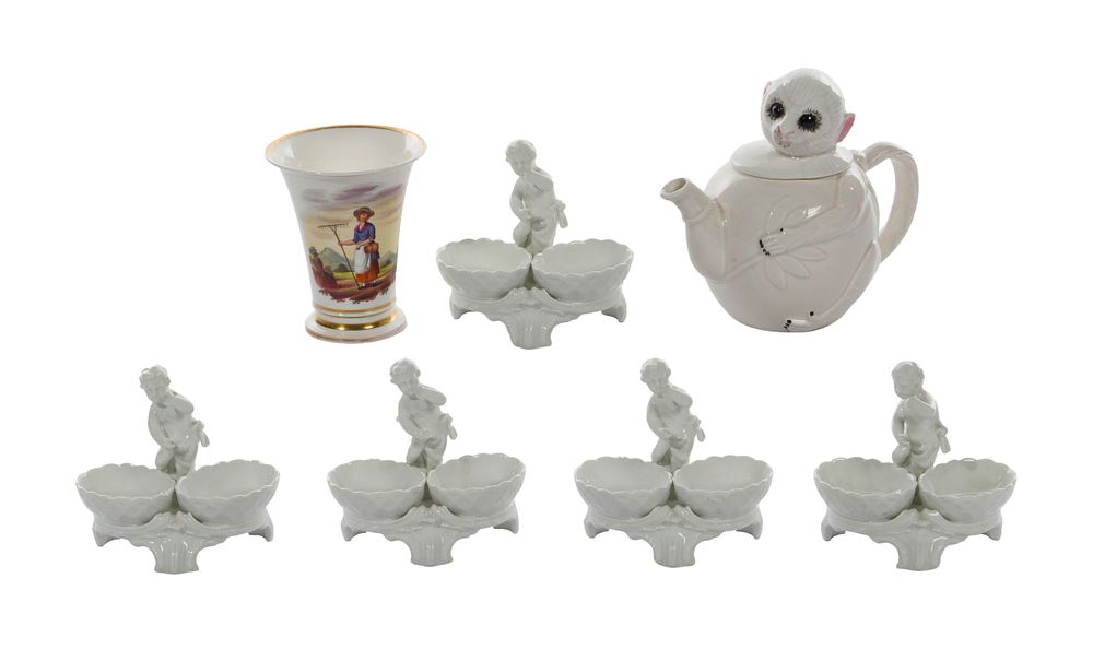 Lot 248: KPM Porcelain Salt Cellar Assortment
